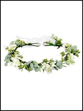 Green Leaf Crown Headband for Women Bridal Party Flower Crown